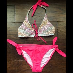 Victoria’s Secret Sequined Hot Pink Bikini Set